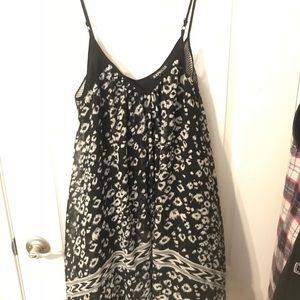 Express Leopard Print Spaghetti Strap Dress